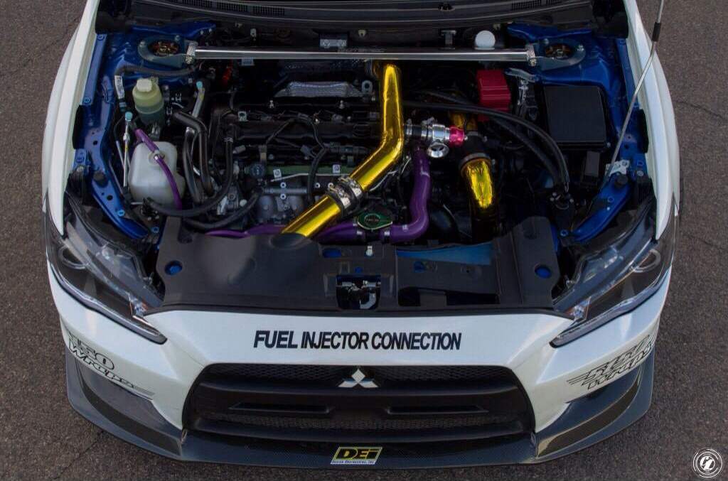 PASMAG Tuner Battlegrounds Live SPOCOM Anaheim July 12 2014 Reginald Cunanan 2011 Mitsubishi Evo X Engine Open