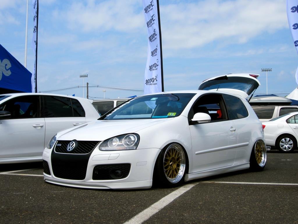 PASMAG 2014 Tuner Battlegrounds LIVE Waterfest Steven Libretti 2006 VW GTI Show Driver Front Gold